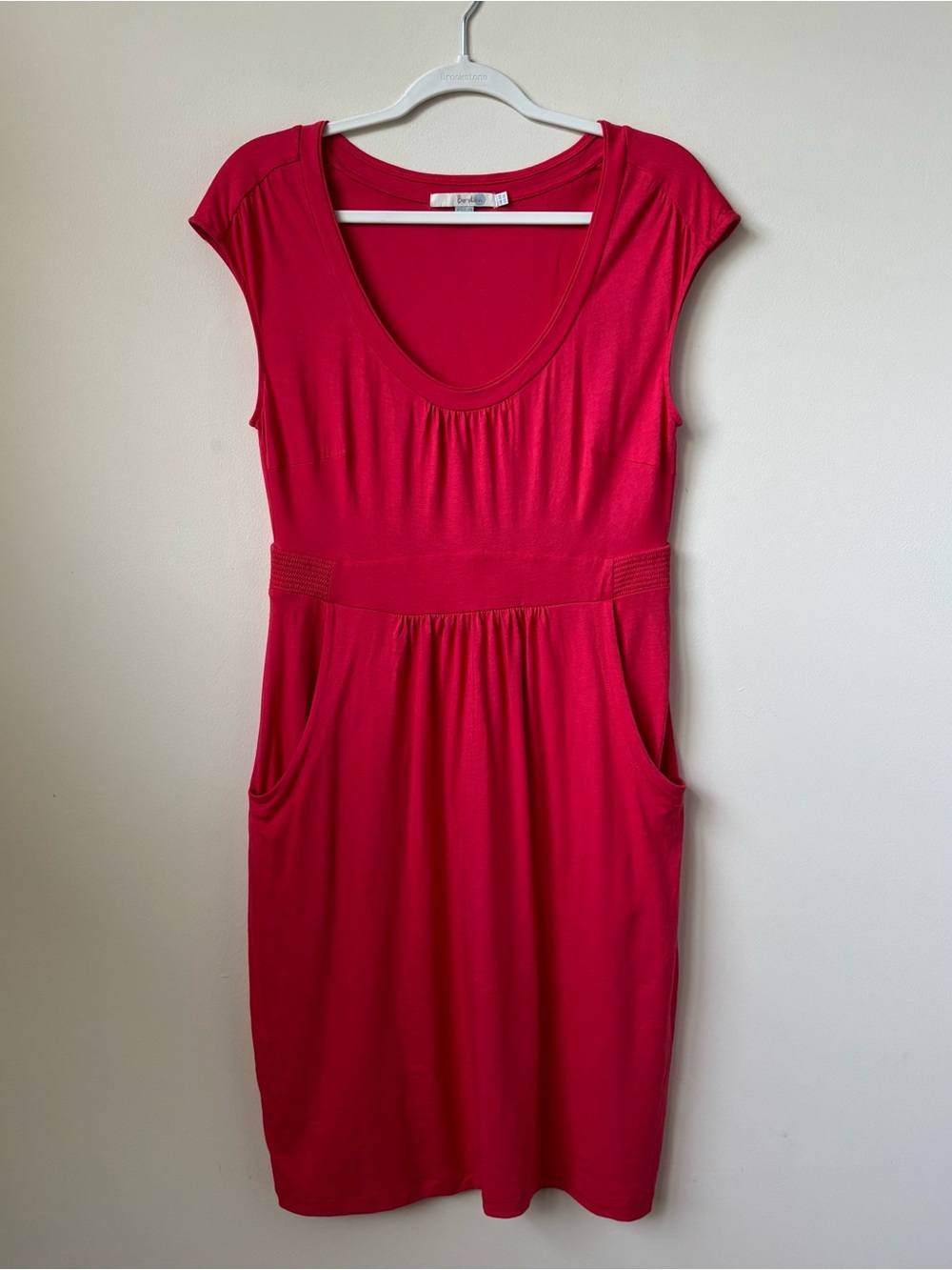Boden Women's Cap Sleeve Dress Pink With Pockets Size 6L